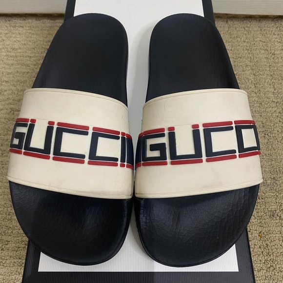 Gucci Off-White St. Nastro Sport Slides, Size US 6 - Picture 7 of 10